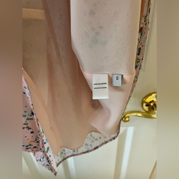 Women loose shirt light pink and sliver size S - Picture 4 of 5